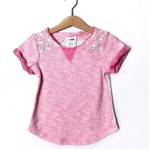 Pinkrock Toddler Girl Top with Lace Size 4T